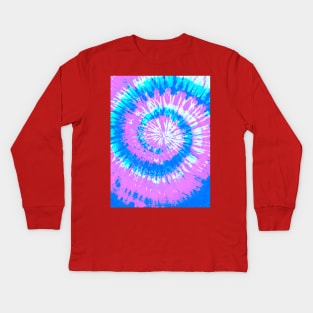 Tie Dye Spiral Kids Long Sleeve T-Shirt